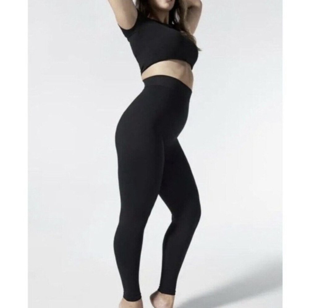 Blanqi Maternity Leggings Size Large Black Seamless